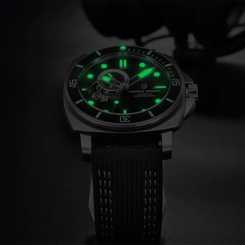 Pagani Design PD-1736 Open Heart Automatic Black Men's Watch